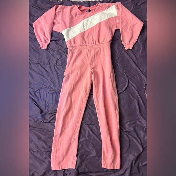 Vintage jumpsuit pink and white size 10 Sears Fashion - Picture 3 of 7